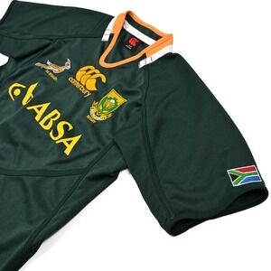 South Africa Rugby Jersey Springboks Canterbury Men's Medium Green ABSA
